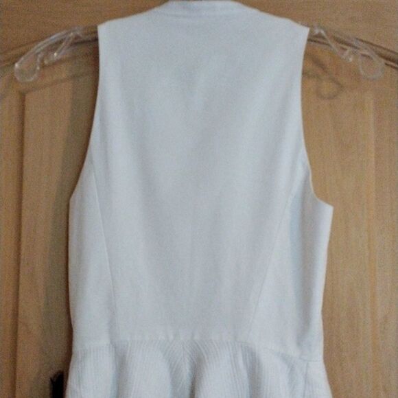 Armani Exchange White Cotton Blend Dress - Picture 6 of 12